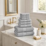 10 Piece Super Absorbent Towel Bale Set - Silver
