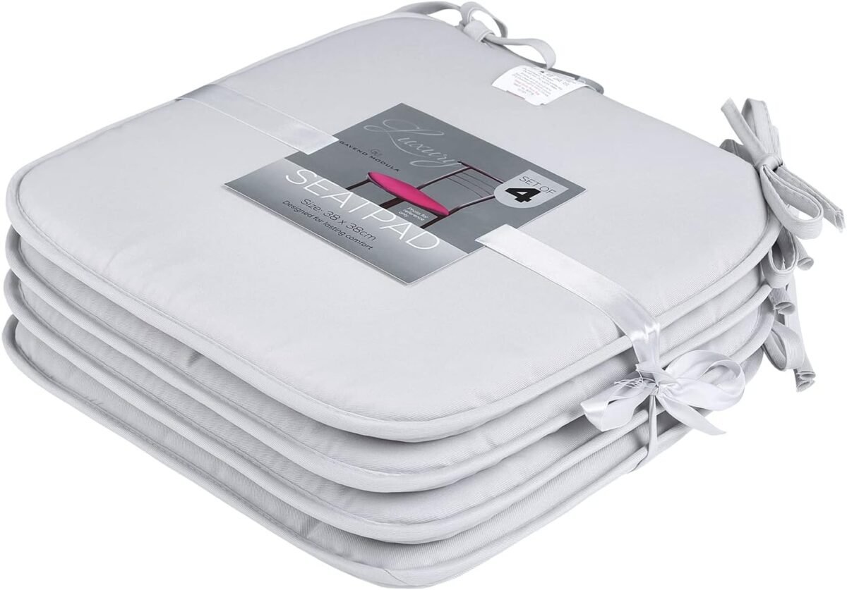 4Pack Chair Pads Silver