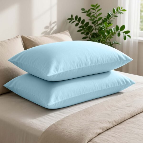 Super Soft Cozy Plain Pillowcase Set - Sky Blue