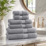 Highly Absorbent Soft Bamboo Towel Set - Silver