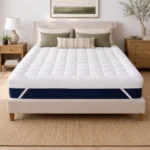 10cm Teddy Fleece Mattress Topper Comfort - White