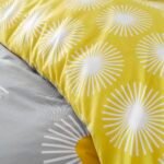 Reversible Sun Flower Duvet Cover Set - Grey