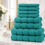 8 Piece Ultra Soft Cotton Towel Bale Set - Sage Green