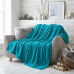 Popcorn Fleece Throw Blanket - Teal