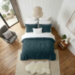 Hug & Snug Fluffy Duvet Cover Set - Teal