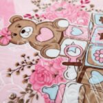 Teddy Bow Baby Fleece Throw – Pink - Image 7