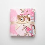 Teddy Bow Baby Fleece Throw – Pink - Image 8