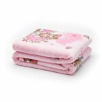 Teddy Bow Baby Fleece Throw – Pink - Image 11