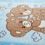Teddy Friends Baby Fleece Blanket - Blue - Image 6