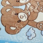 Teddy Friends Baby Fleece Blanket - Blue - Image 7