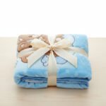 Teddy Friends Baby Fleece Blanket - Blue - Image 4