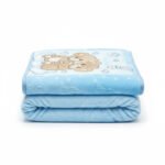 Teddy Friends Baby Fleece Blanket - Blue - Image 11