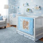 Teddy Friends Baby Fleece Blanket - Blue