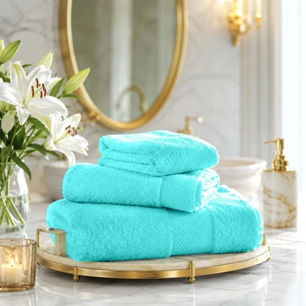 Ultra Soft Plush Absorbent Towel Set - Turquoise