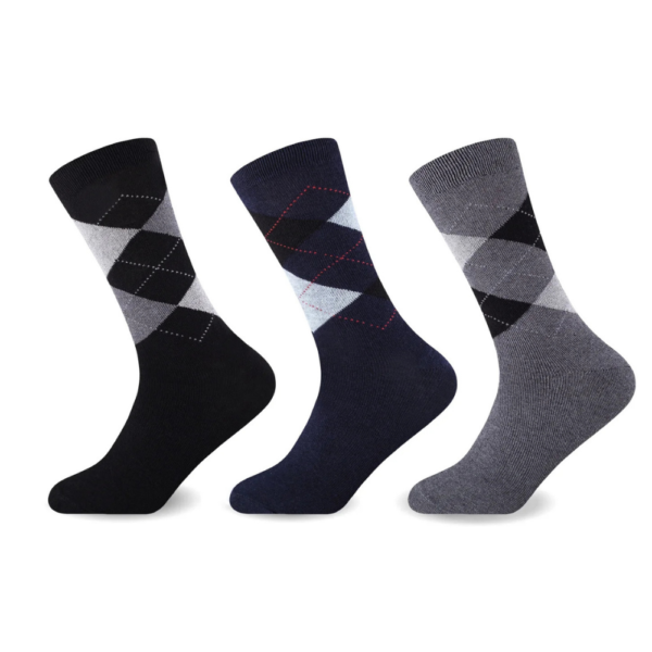 12 Pack Men’s Soft Patterned Socks Set - Multi