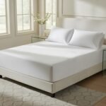 100% Cotton 300 TC Fitted Bed Sheet - White - Image 2