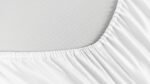 100% Cotton 300 TC Fitted Bed Sheet - White - Image 4