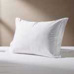 100% Cotton 300 TC Housewife Pillow Case - White - Image 3
