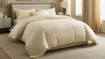 100% Cotton 400 TC Duvet Cover Set - Cream - Image 3