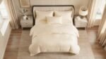 100% Cotton 400 TC Duvet Cover Set - Cream