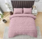 Luxury Raised Texture Duvet Cover Set - Blush Pink