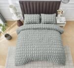 Luxury Raised Texture Duvet Cover Set - Grey