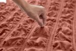 Luxury Raised Texture Duvet Cover Set - Rust