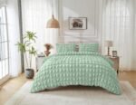 Luxury Raised Texture Duvet Cover Set - Sage Green