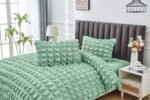 Luxury Raised Texture Duvet Cover Set - Sage Green