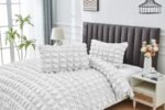 Luxury Raised Texture Duvet Cover Set - White