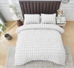 Luxury Raised Texture Duvet Cover Set - White