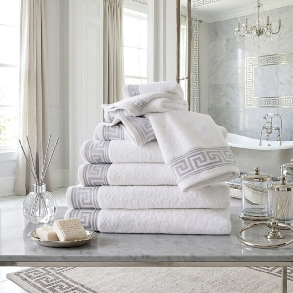 Luxury 8 Piece Cotton Towel Bale Set - White