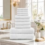 10 Piece Super Absorbent Towel Bale Set - White