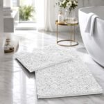 2Piece Loop Bath Mat Set - White