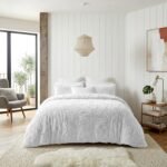 Hug & Snug Fluffy Duvet Cover Set - White