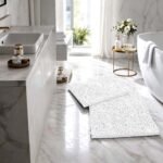 2Piece Loop Bath Mat Set - White