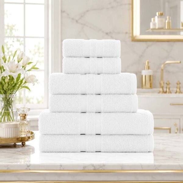 Super Soft Hotel Style Towel Set - White