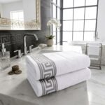Soft 500 GSM Absorbent Cotton Towels - White