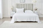 4 Piece Soft Plain Bed Sheet Set - White