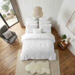 Hug & Snug Fluffy Duvet Cover Set - White