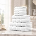 8 Piece Ultra Soft Cotton Towel Bale Set - White
