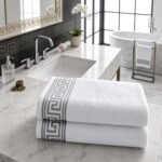 Soft 500 GSM Absorbent Cotton Towels - White