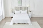 4 Piece Soft Plain Bed Sheet Set - White