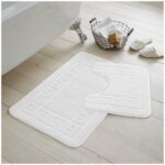 2-Piece Greek Bath Mat Set - White