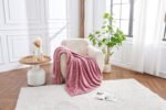 Luxury Ribbed Fleece Throw - Winter Berry - Image 9