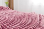 Luxury Ribbed Fleece Throw - Winter Berry - Image 5