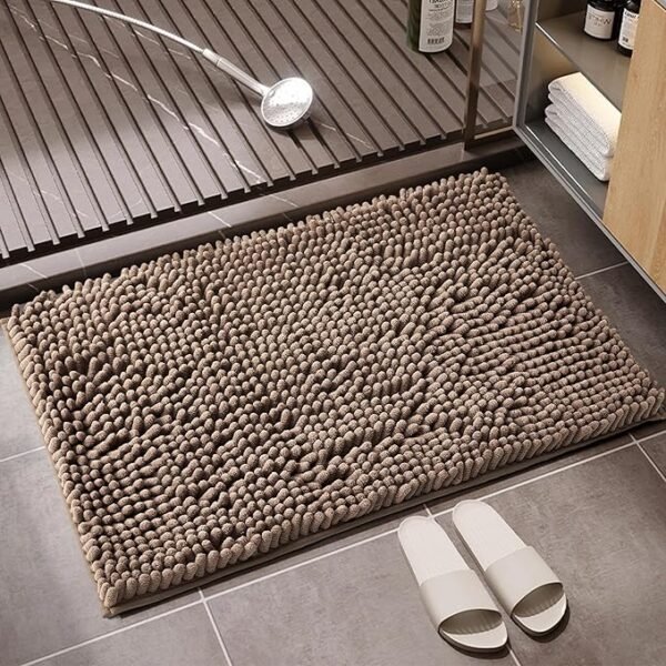 Premium Absorbent Bath Mat - Camel