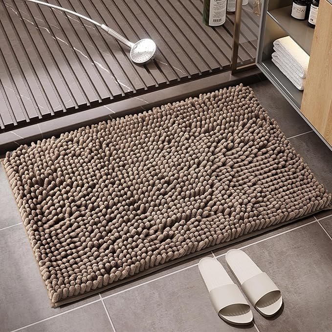 Premium Absorbent Bath Mat - Camel