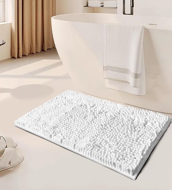 Premium Absorbent Bath Mat - White