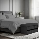 Large Ribbed Storage Boxes with Lid - Charcoal